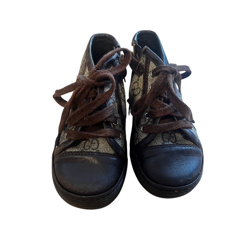 Gucci Kids Toddler High Top Sneaker Size 22